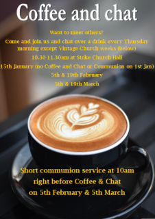 Midweek communion/ Coffee and Chat